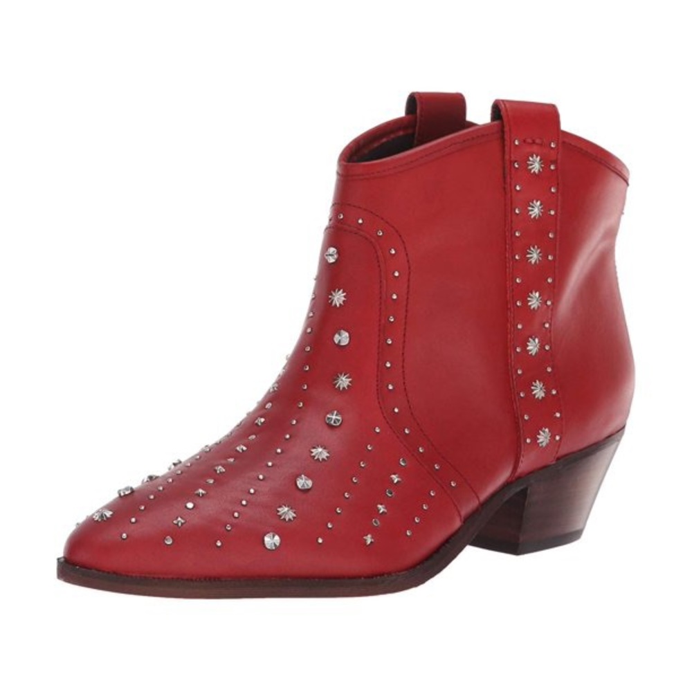 Sam Edelman Brian Leather Ankle Cowboy Boots